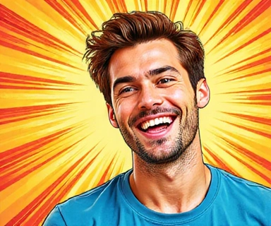 Illustration of a man with increased energy