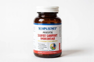 Flacon de Supliment pentru Suport Imunitar, cu etichetă care sugerează protecție și vitalitate.